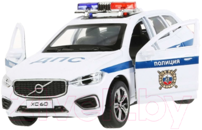 Автомобиль игрушечный Технопарк Volvo XC60 R-Desing Полиция / XC60-12POL-WH