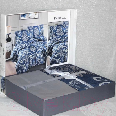 Комплект постельного белья DO&CO Delux Evona / 11480 (синий)