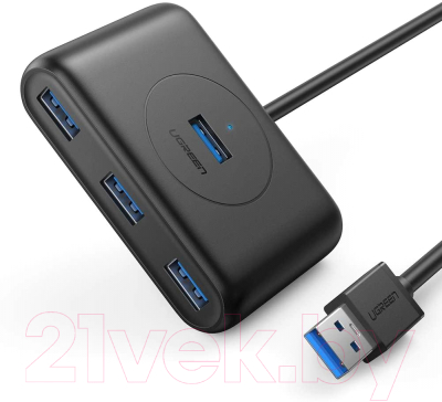 USB-хаб Ugreen CR113 / 20290 (черный)