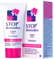 

Крем для лица Stop Demodex, При демодекозах и акне 9в1 PureDerm