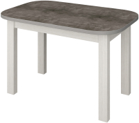 Обеденный стол Senira Р-02.06-02 (бетон/белый) - 