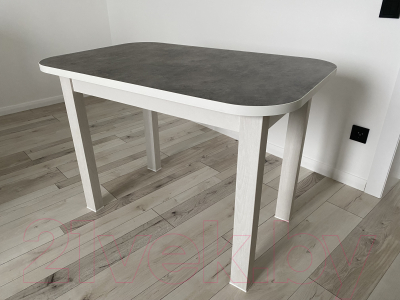 Обеденный стол Senira Р-02.06-02 (бетон/белый)