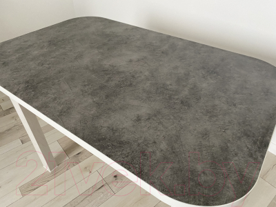 Обеденный стол Senira Р-02.06-01 (бетон/белый)