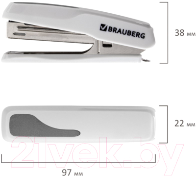 Степлер Brauberg Extra / 229083 (серый)