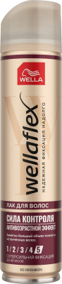 Лак для укладки волос Wellaflex Антивозрастной эффект суперсильная фиксация (250мл)