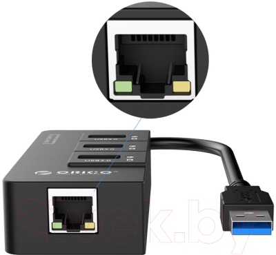 USB-хаб Orico HR01-U3 (черный)
