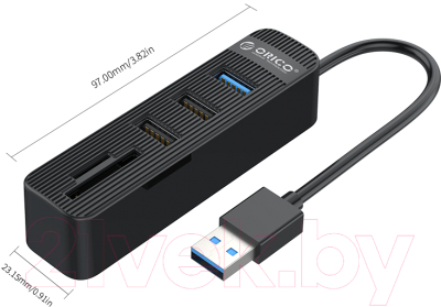 USB-хаб Orico TWU32-3AST (черный)