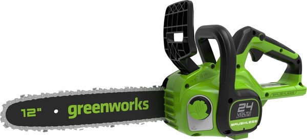 Пила цепная аккумуляторная Greenworks GD24CS30 бесщеточная 24V 30см / 2007007UA (c АКБ 2Ач и ЗУ)