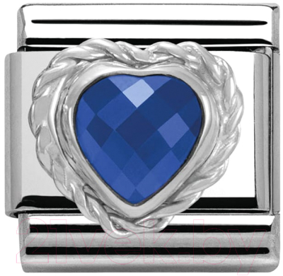 Звено для браслета NominatioN Сердце 330603/007 (синий цирконий )