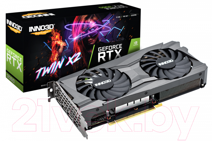 Видеокарта Inno3D GeForce RTX 3060 Twin X2 (N30602-12D6-119032AH)