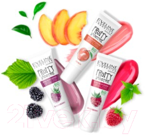 Блеск для губ Eveline Cosmetics Fruity Smoothie Raspberry (12мл)