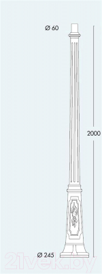 Столб для уличного светильника Fumagalli Ricu 000.157.000.A0