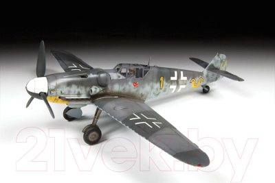 Сборная модель Звезда Самолет Мессершмитт BF-109 G6 / 4816