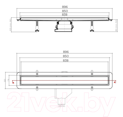 Трап для душа Pestan Betto Line 850 / 13702512 (267292)