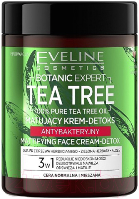 

Крем для лица Eveline Cosmetics, Botanic Expert Матирующий детокс антибактериальный 3в1