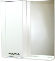 Шкаф с зеркалом для ванной СанитаМебель Джаст 12.700 (левый) - 