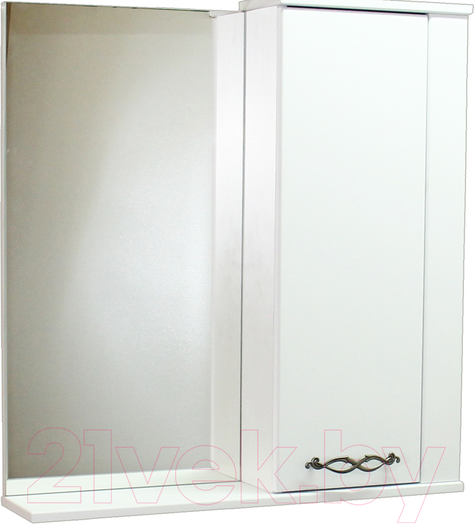 Шкаф с зеркалом для ванной СанитаМебель Джаст 12.700