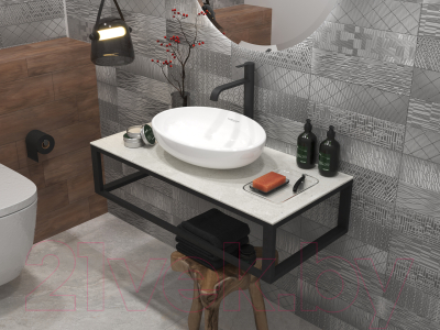 Столешница для ванной 1Марка Loft 90 / Ц0000008736 (светло-серый)