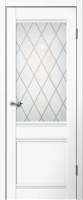 Дверь межкомнатная ЭСТЕЛЬ Честер ДО 80x200 (белая эмаль/стекло матовое) - 