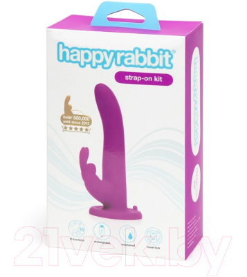 Страпон Happy Rabbit Strap-On Kit / 74312 (фиолетовый)