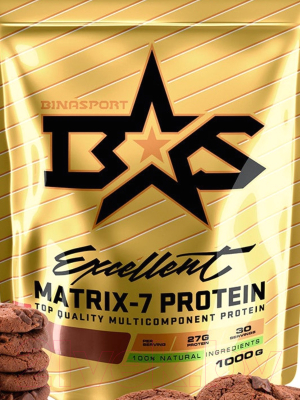 Протеин Binasport Экселент Матрикс-7 (1000г, шоколадное печенье)