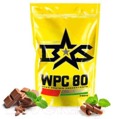 Протеин Binasport ВиПиСи 80 (750г, шоколад и мята)