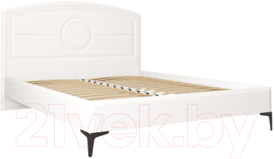 Двуспальная кровать Mobi Валенсия 11.36.01 (белый РЕ шагрень/белый шагрень ПВХ)