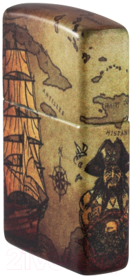 Зажигалка Zippo Pirate Ship Design / 49355 (белый)