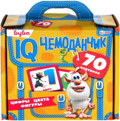 

Развивающие карточки Умные игры, Буба. Цифры, цвета, фигуры. IQ чемоданчик / 4680107907387