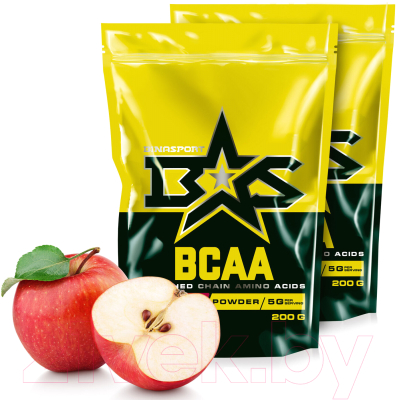 Аминокислоты BCAA Binasport Порошок (200г, яблоко)