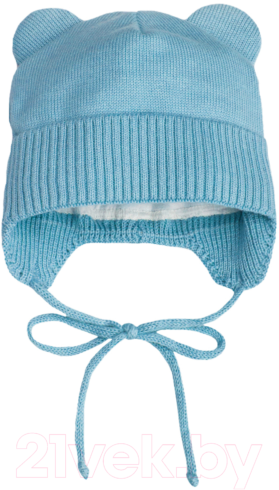 Шапочка для малышей Amarobaby Pure Love Bear / AB-OD21-PLB16/19-44 (голубой, р-р 44-46) — фото 2