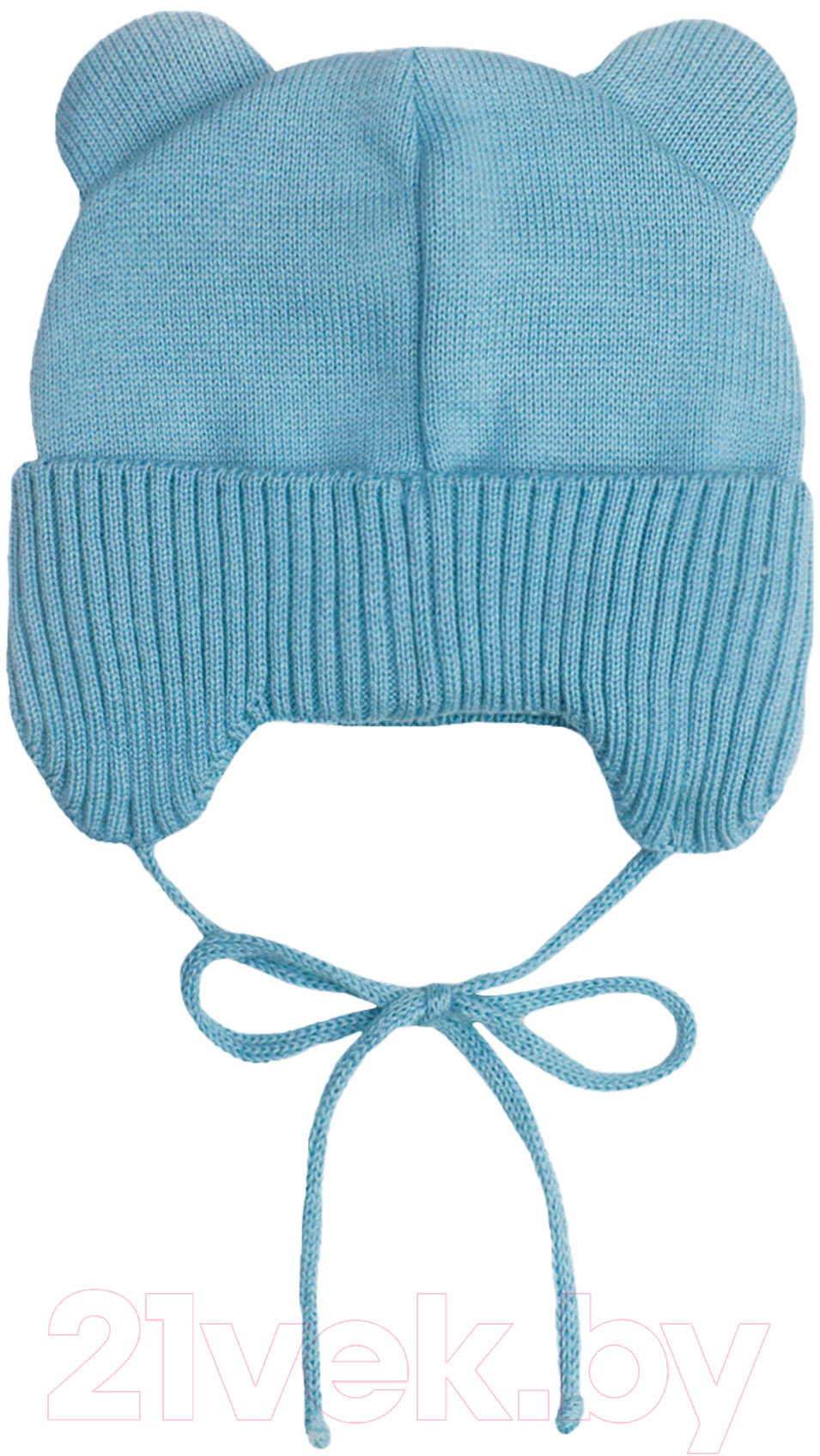 Шапочка для малышей Amarobaby Pure Love Bear / AB-OD21-PLB16/19-46 (голубой, р-р 46-48) — фото 3