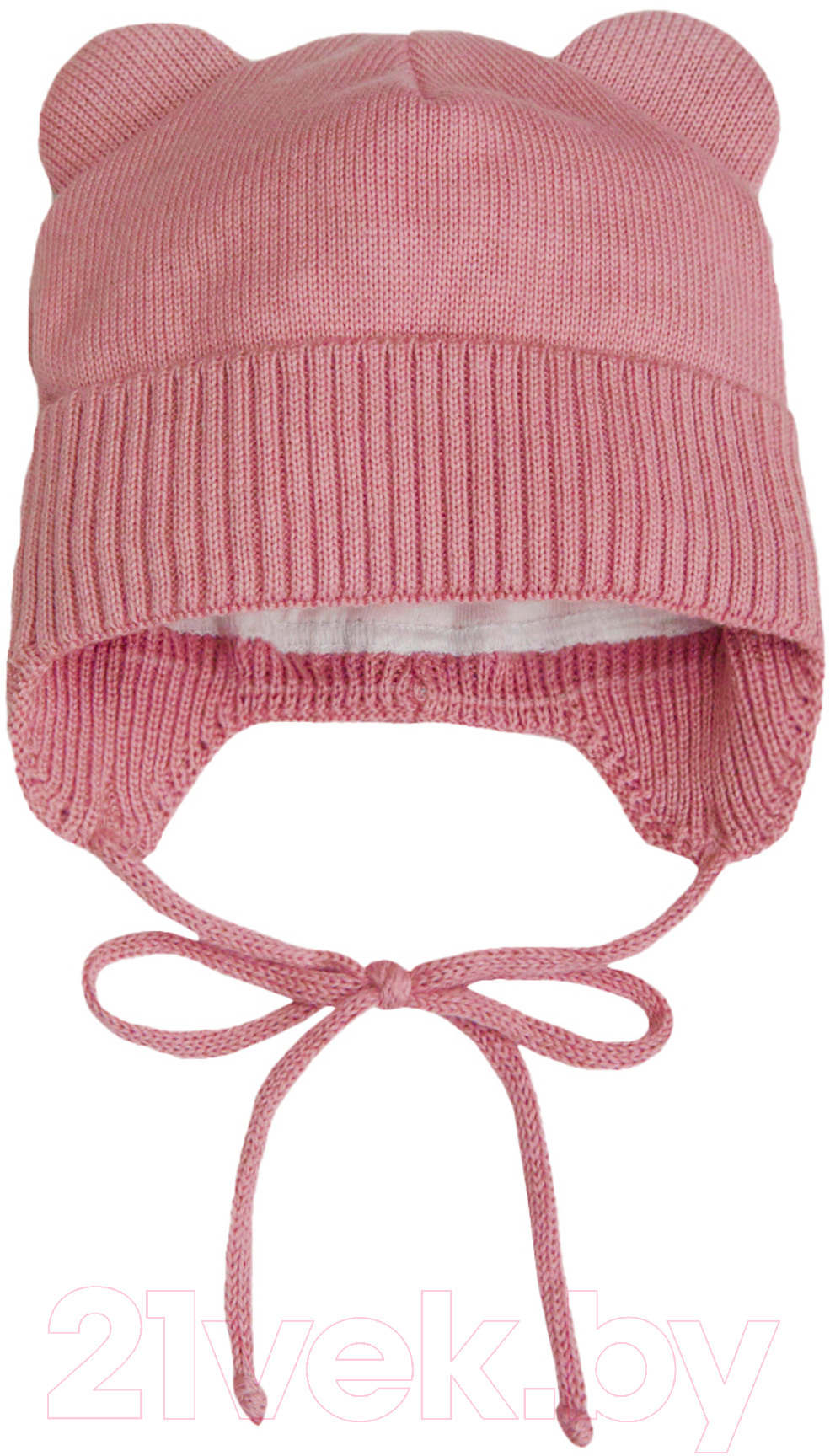 Шапочка для малышей Amarobaby Pure Love Bear / AB-OD21-PLB16/06-42 (розовый, р-р 42-44)