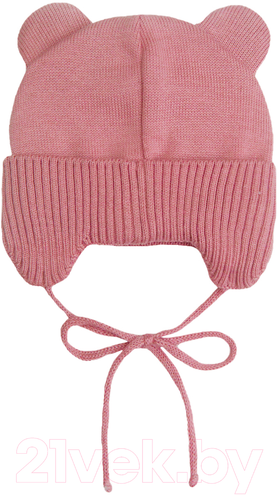 Шапочка для малышей Amarobaby Pure Love Bear / AB-OD21-PLB16/06-46 (розовый, р-р 46-48) — фото 3