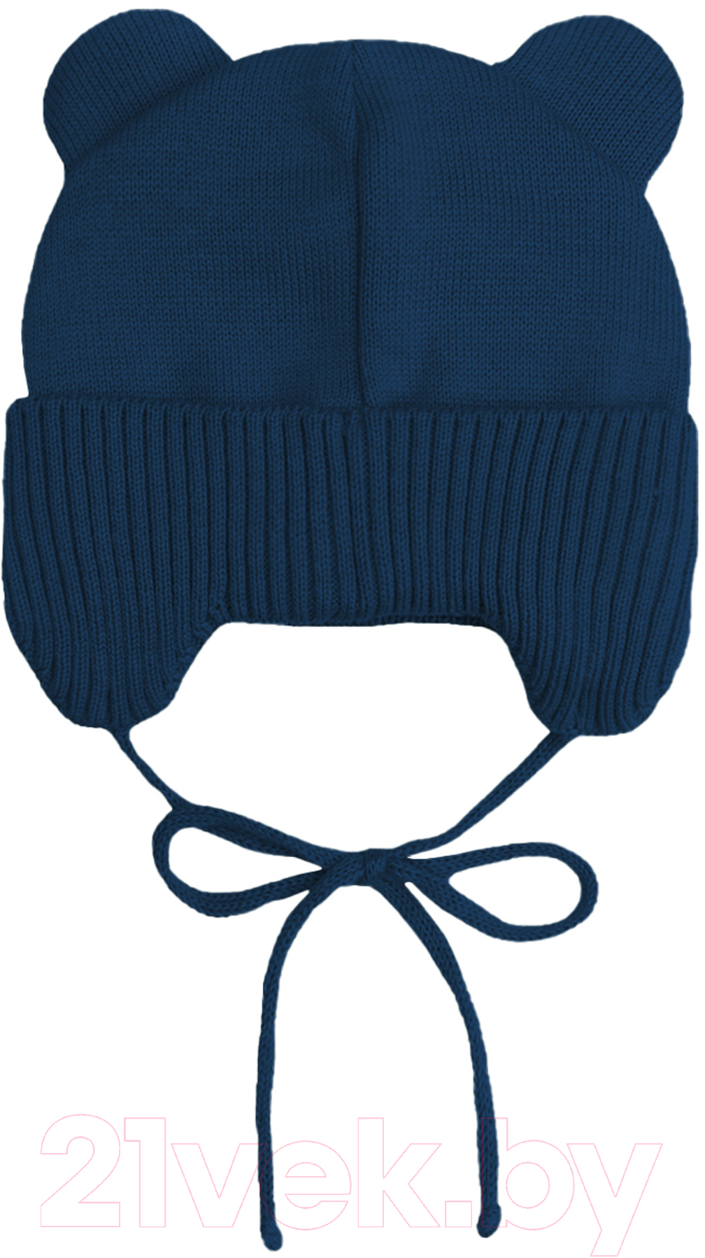 Шапочка для малышей Amarobaby Pure Love Bear / AB-OD21-PLB16/20-46 (синий, р-р 46-48) — фото 3
