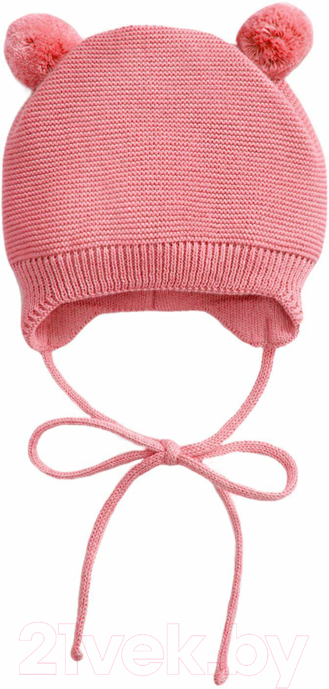 Шапочка для малышей Amarobaby Pure Love Pompony / AB-OD21-PLP16/06-40 (розовый, р-р 40-42)