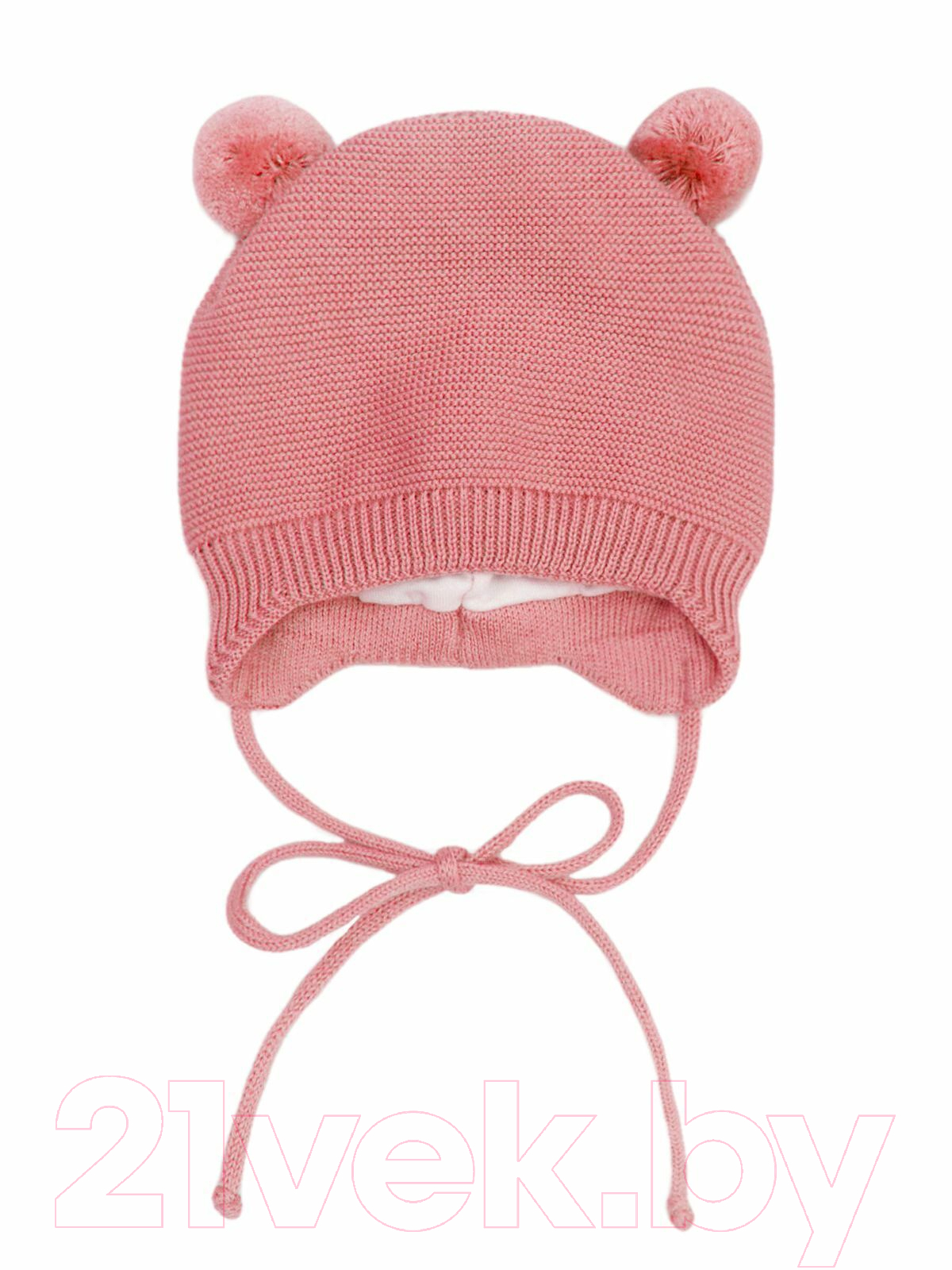 Шапочка для малышей Amarobaby Pure Love Pompony / AB-OD21-PLP16/06-40 (розовый, р-р 40-42) — фото 2