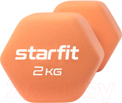 Гантель Starfit DB-201 (2кг, оранжевый пастель)