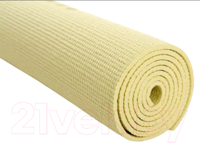 Коврик для йоги и фитнеса Starfit FM-101 PVC (173x61x0.6см, желтый пастель)