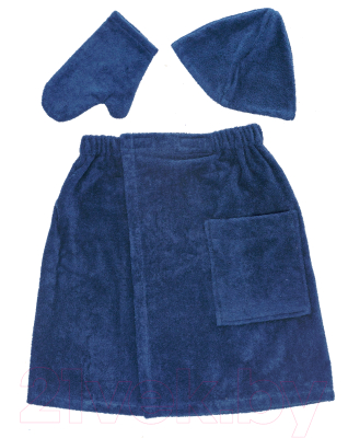 Набор текстиля для бани Lilia Мужской 14С-0254 (темно-синий)