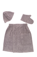 Набор текстиля для бани Lilia Мужской 14С-0254 (серый) - 