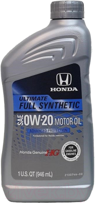 Моторное масло Honda Ultimate Full Synthetic 0W20 / 087989137 (946мл)