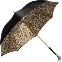 Зонт-трость Pasotti Nero Leoparde Lux - 