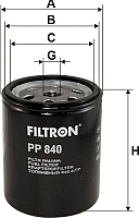 Топливный фильтр Filtron PP840 - 
