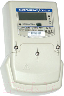 Счетчик электроэнергии электронный Энергомера СЕ 102 BY S6 145 AKV (5-60А)