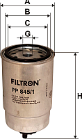 Топливный фильтр Filtron PP845/1 - 