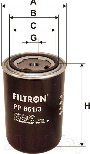 Топливный фильтр Filtron PP861/3