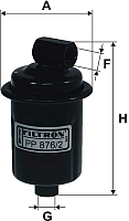 

Топливный фильтр Filtron, PP876/2