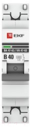 Выключатель автоматический EKF ВА 47-63 1P 40А (С) 4.5kA PROxima