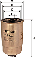 Топливный фильтр Filtron PP850/2 - 